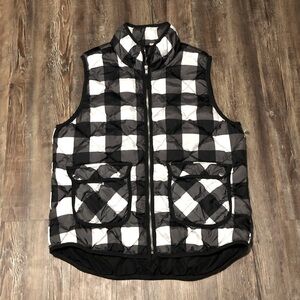 Woolrich Vest Men's Large Duck Down Plaid Quilted Puffer Outdoor Hunting Hiking